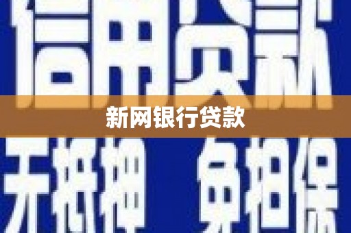 福州新网银行贷款