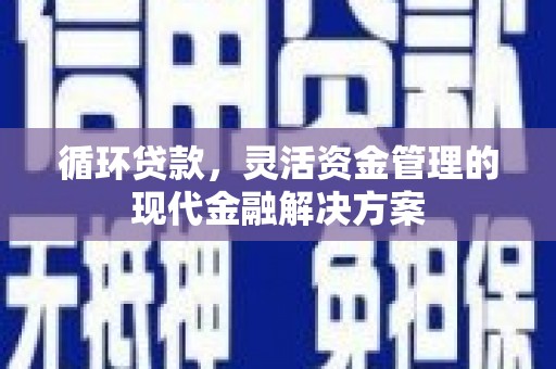 福州循环贷款，灵活资金管理的现代金融解决方案