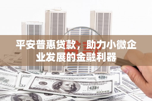 福州平安普惠贷款，助力小微企业发展的金融利器