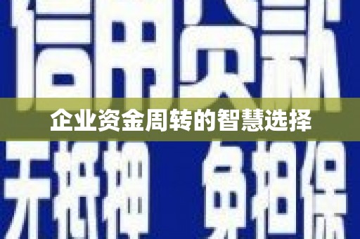 福州企业资金周转的智慧选择