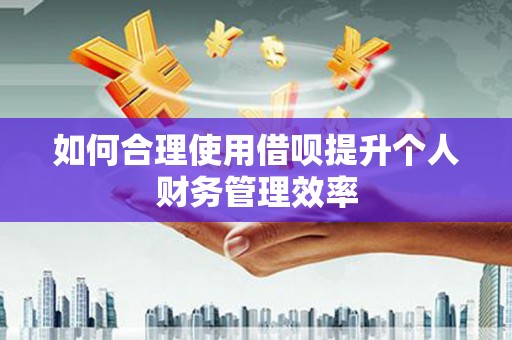 福州如何合理使用借呗提升个人财务管理效率
