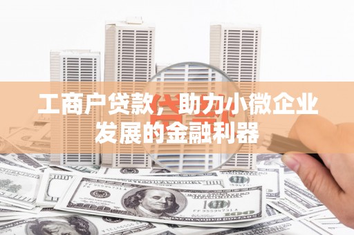 福州工商户贷款，助力小微企业发展的金融利器