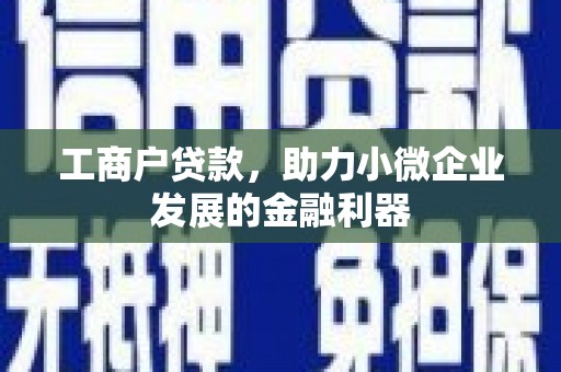 福州工商户贷款，助力小微企业发展的金融利器