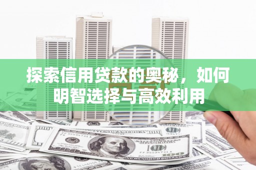 福州探索信用贷款的奥秘，如何明智选择与高效利用