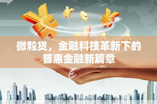 福州微粒贷，金融科技革新下的普惠金融新篇章