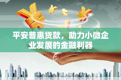 福州平安普惠贷款，助力小微企业发展的金融利器